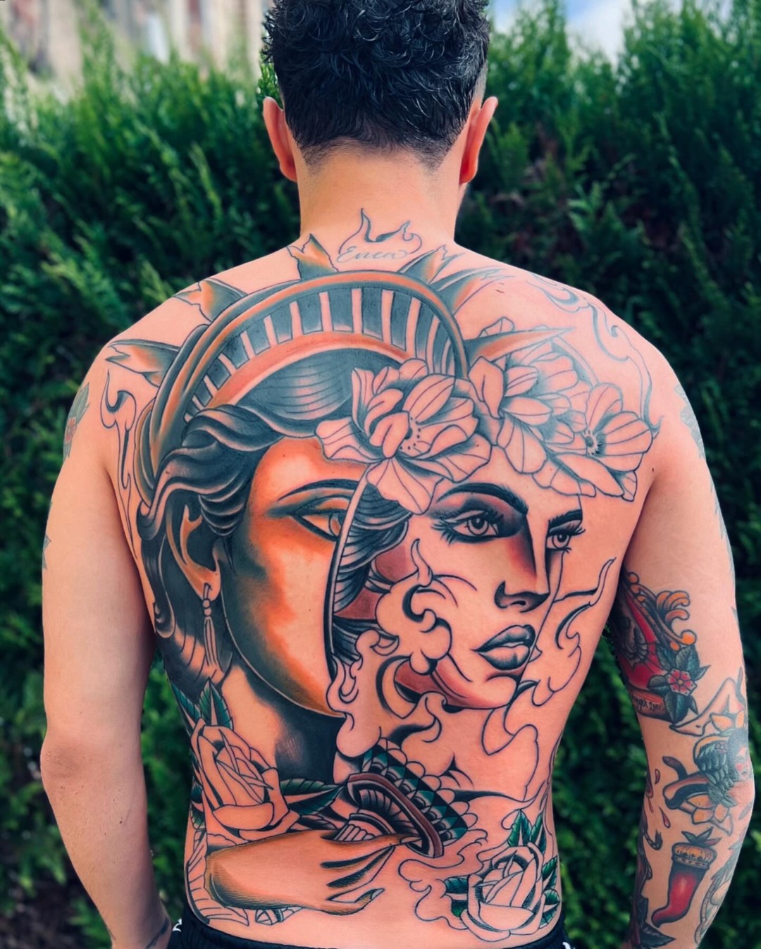 Full back tattoo in Salt Lake City by Penny Boy